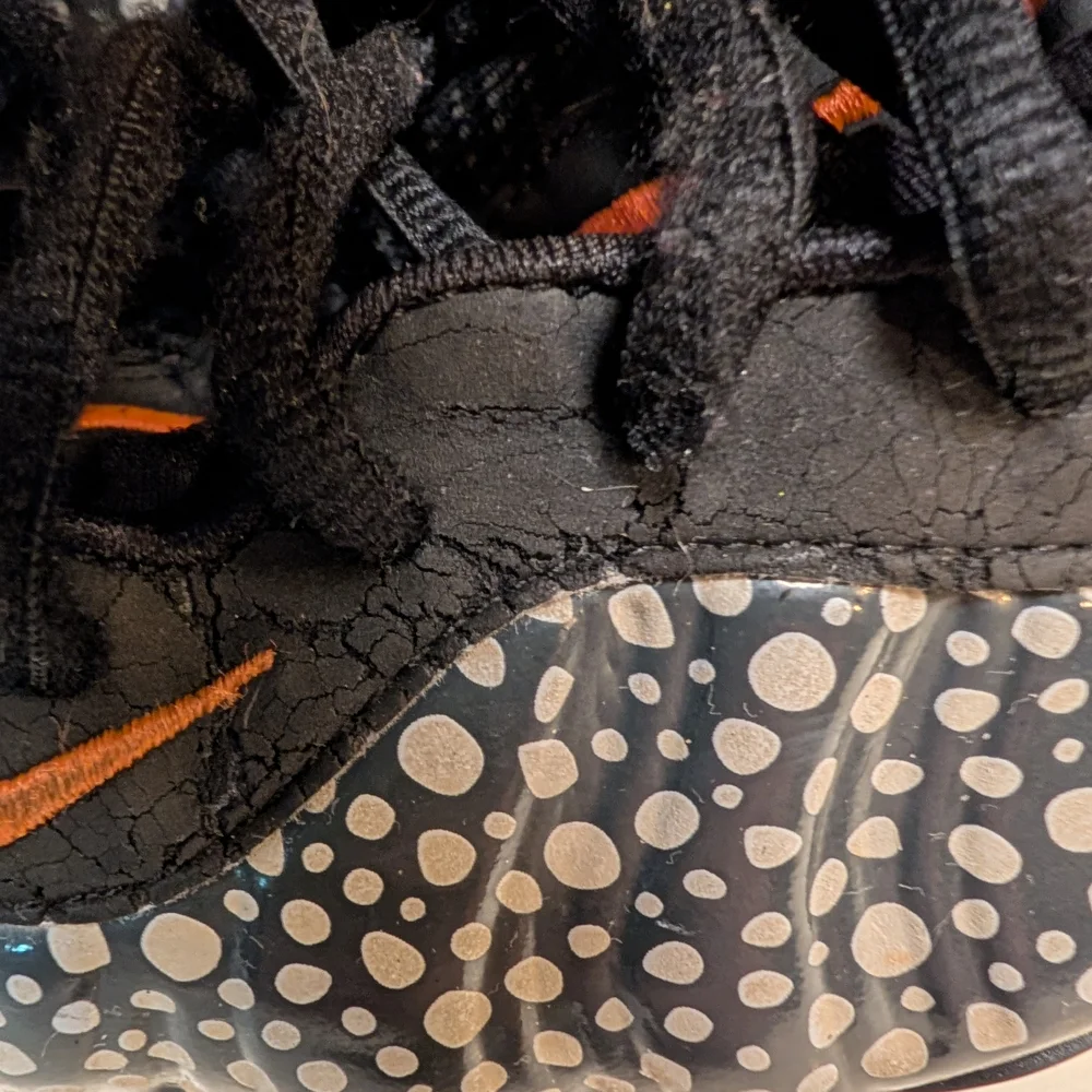 Nike Black and Orange Mid-Top Sneakers - Picture 2 of 5